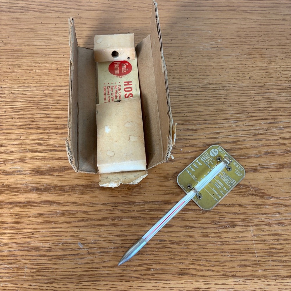 Vintage Swifts Premium Roast Meat Thermometer with Original Box and Chart